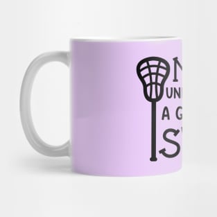 Never Underestimate A Girl With A Stick Lacrosse Player Cute Funny Mug